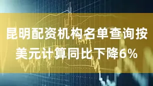 昆明配资机构名单查询按美元计算同比下降6%
