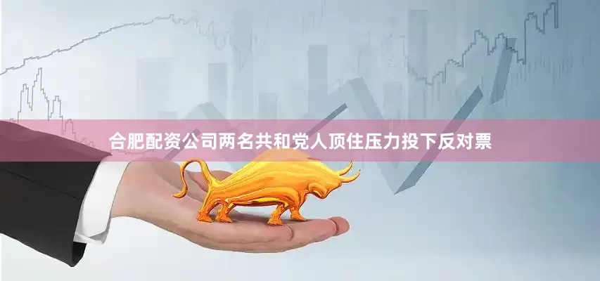 合肥配资公司两名共和党人顶住压力投下反对票